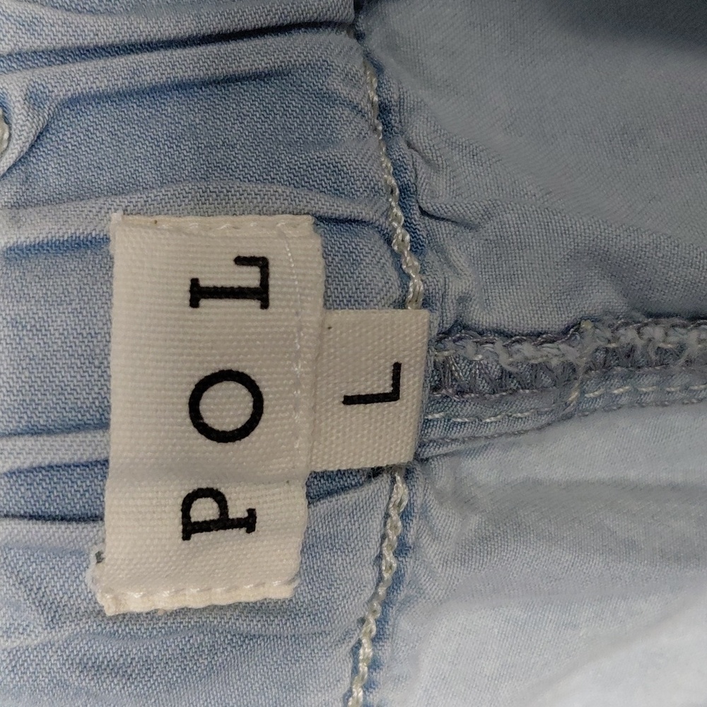 185 Nwt Pol Patchwork Chambray Pant - image 3